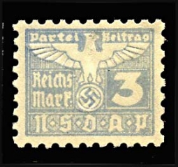 Nazi Party Dues "NSDAP"  3 Marks